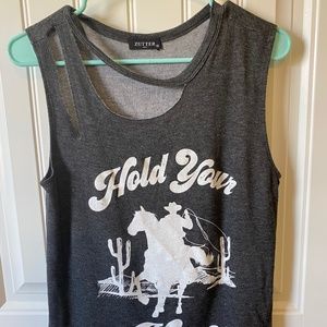 Hold Your Horses Graphic Tank
